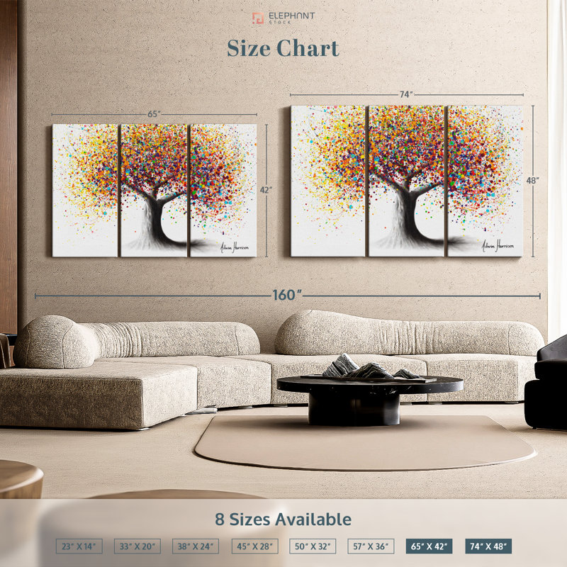 " Rainbow Soul Tree ", 48" H x 74" W x 1.25" D