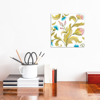 Abbey Floral Tiles IX by June Erica Vess - Wrapped Canvas Print
