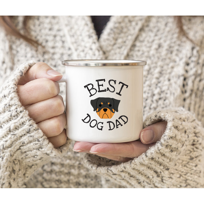 Grande tasse à café « Best Dog Dad », Rottweiler