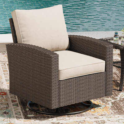 Patio Swivel Sofa Chair with cushions