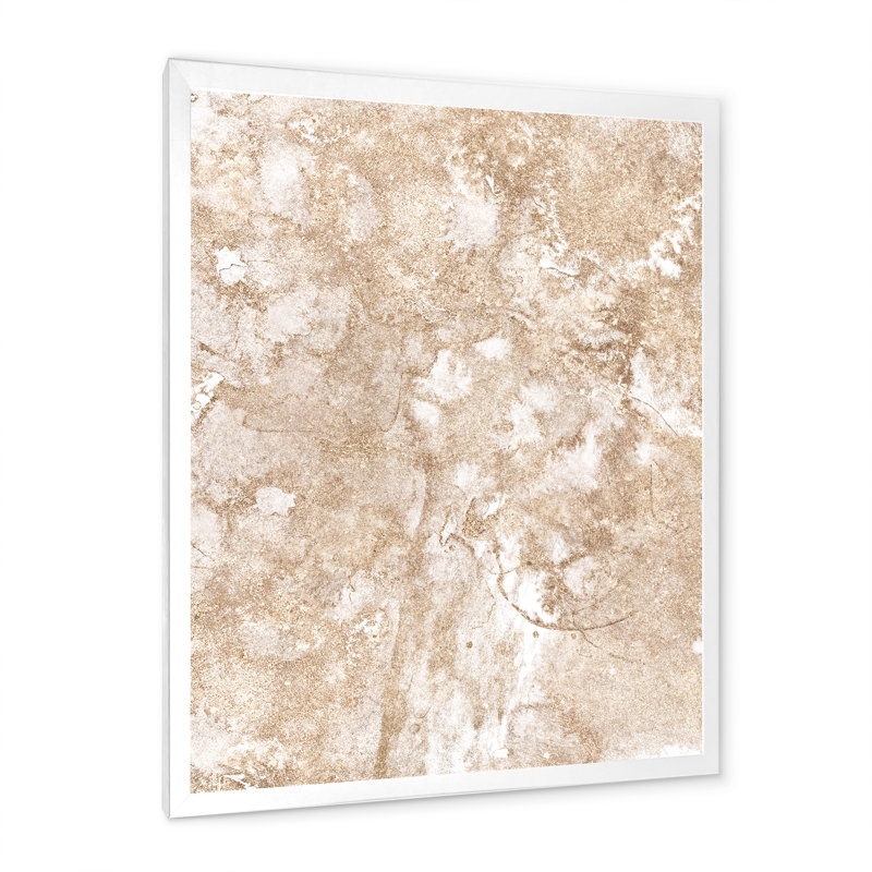 Marbre et or abstrait - peinture sur toile, H 20 po x l 12 po, Cadre de coin blanc fermé