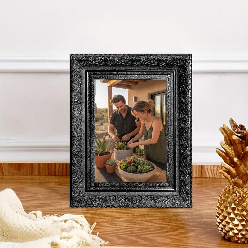 Cadre photo noir 3 pièces Clean Line pour photos et tablettes de chambre 5 po x 7 po, 3, 5" W x 7" H, Black