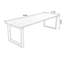 Bureau rectangulaire en bois massif noyer clair-109514006