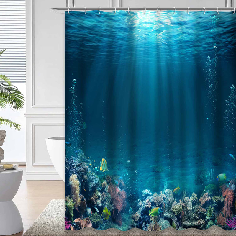 Rideau de douche avec 12 crochets, L 72 po x l 78 po
