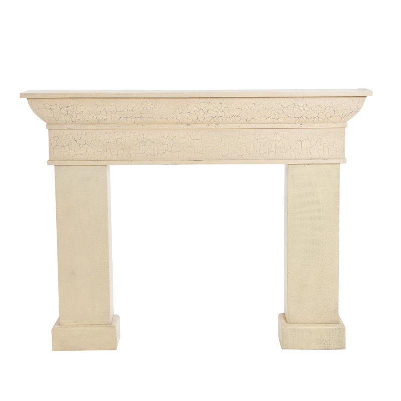 Monolith Decorative Fireplace Mantel, Cream