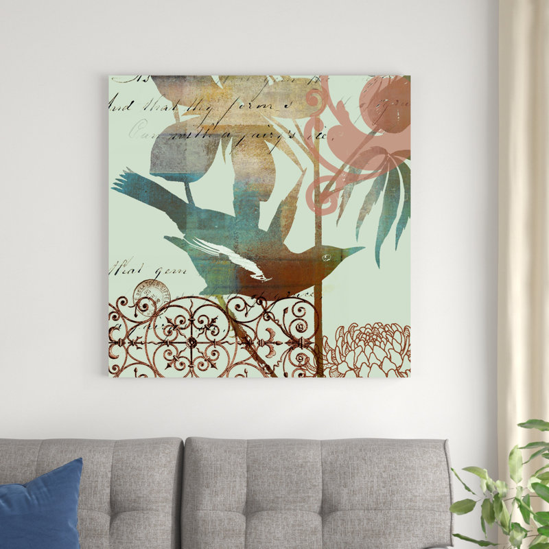 Oiseau fantaisiste I, H 36 po x l 36 po x P 1,25 po