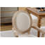 Chaise de salle à manger en bois français, ensemble 2 pièces, beige