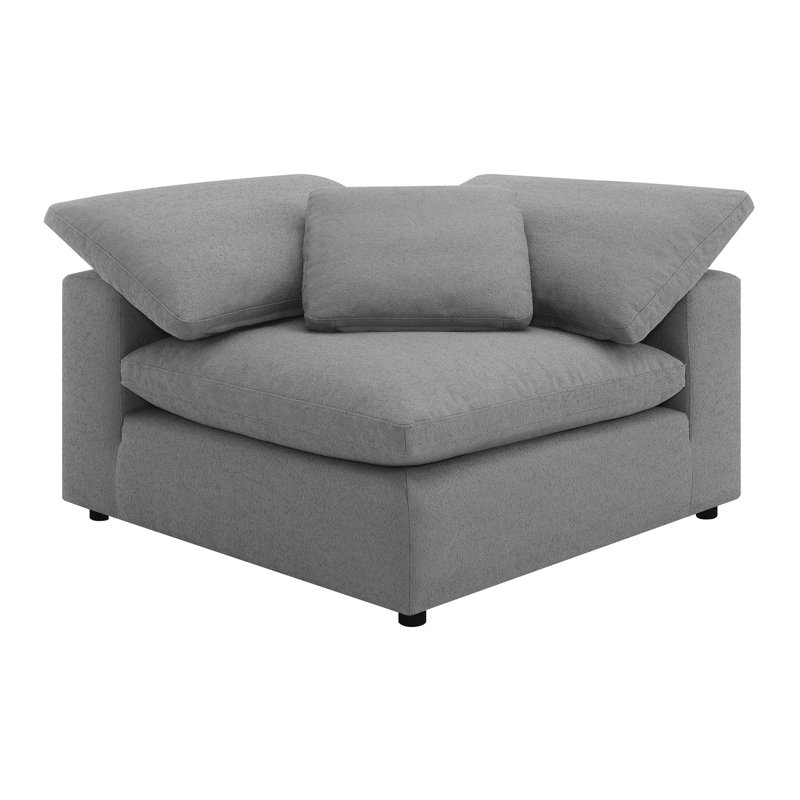 Fauteuil d'angle rembourré Boucle, Boucle gris