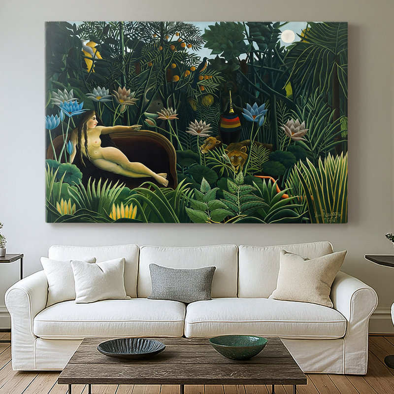 Le rêve (Le Rêve) - Henri Rousseau - Toile tendue avec châssis - 1910, 40 po x 60 po