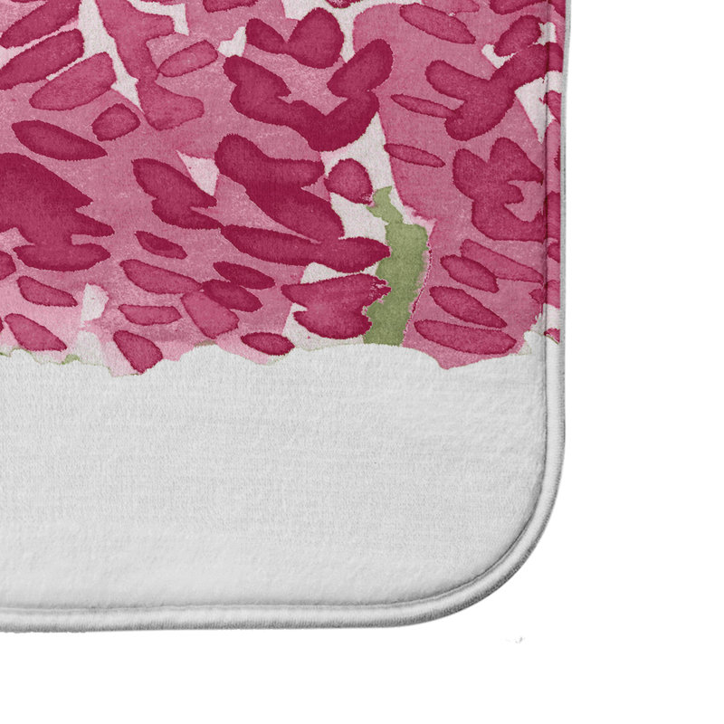 Tapis pour salle de bain Louque, H 18 po x L 30 po, Rose