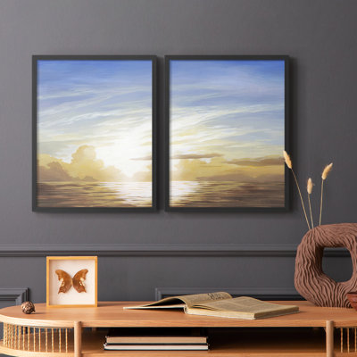 Luminous Waters I-Premium, reproduction encadrée - prête à être accrochée - aucun clou requis - aucun clou requis