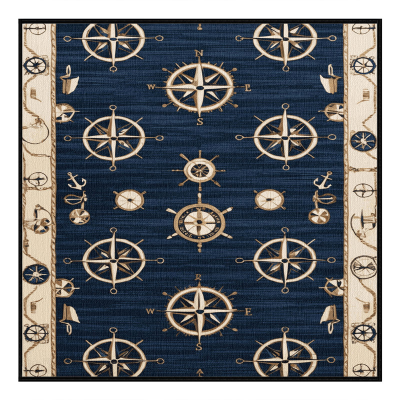 Tapis bord de mer lavable, Carré 8 pi