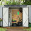 Armoire de rangement de jardin noire de 6 pi x 4 pi - Remise d'extérieur toutes saisons 6 pi x 4 pi Scratch pour outils, animaux de compagnie et intempéries