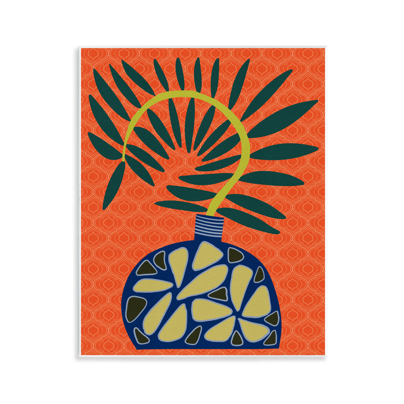  Art mural moderne sur vase orange moderne par Regina Moore