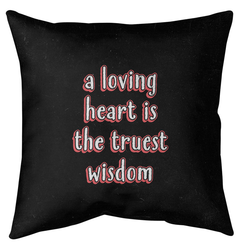 Coussin de sol amour & sagesse, 28 po x 28 po, Rouge