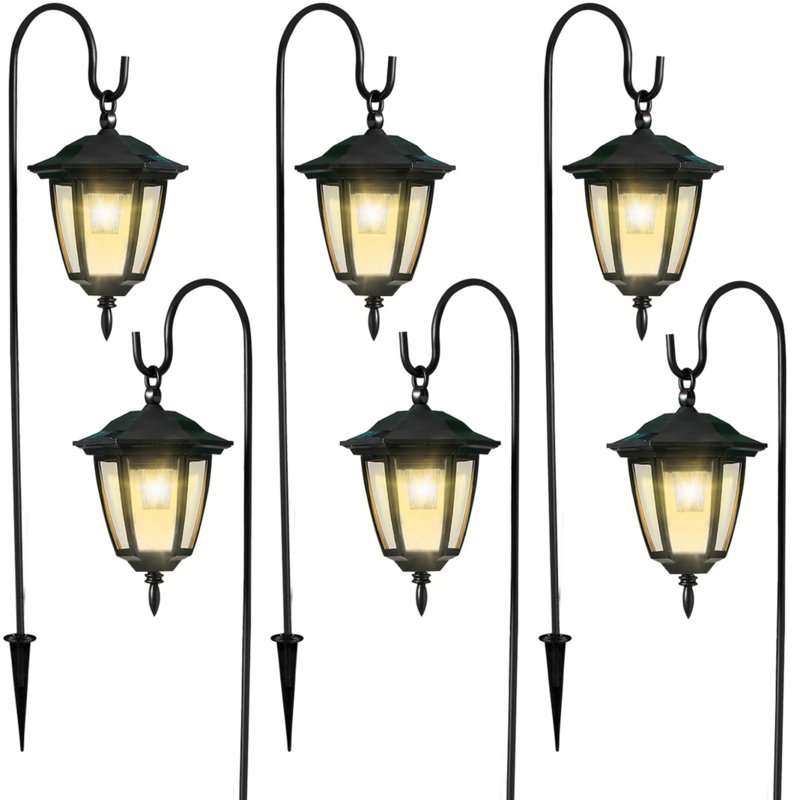 Paquet de 6 lumières suspendues solaires d'extérieur