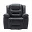 Fauteuils inclinables pour le salon | Fauteuil inclinable manuel pivotant à 360 ° avec accoudoirs larges | Noir | Revêtement en polyuréthane