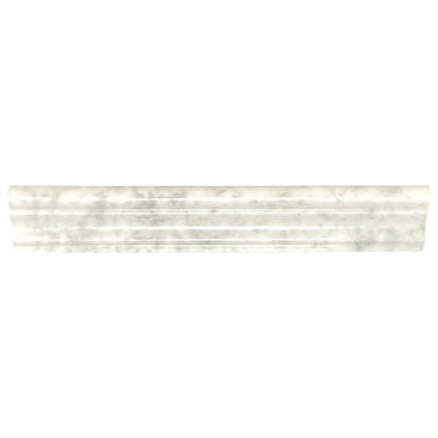 Garniture de fauteuil de chaise en marbre poli 12 po x 2 po blanc Carrara