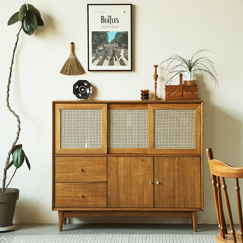 Retro simple and light luxury sideboard