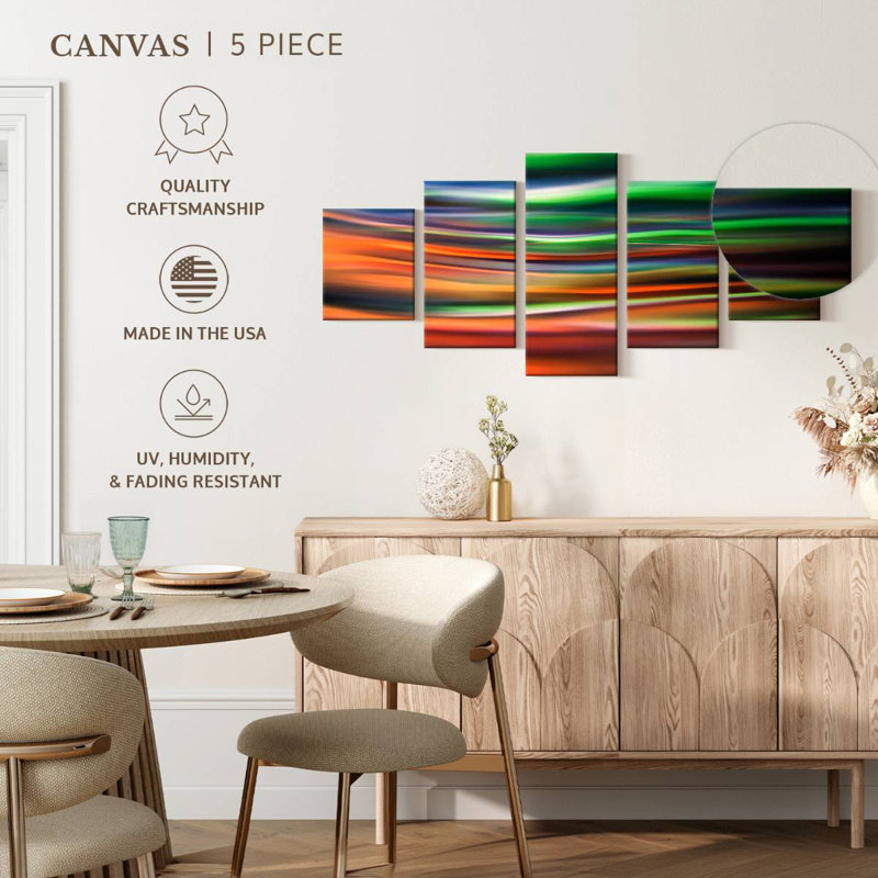 Lumières vertes Aura, H 42 po x l 92 po