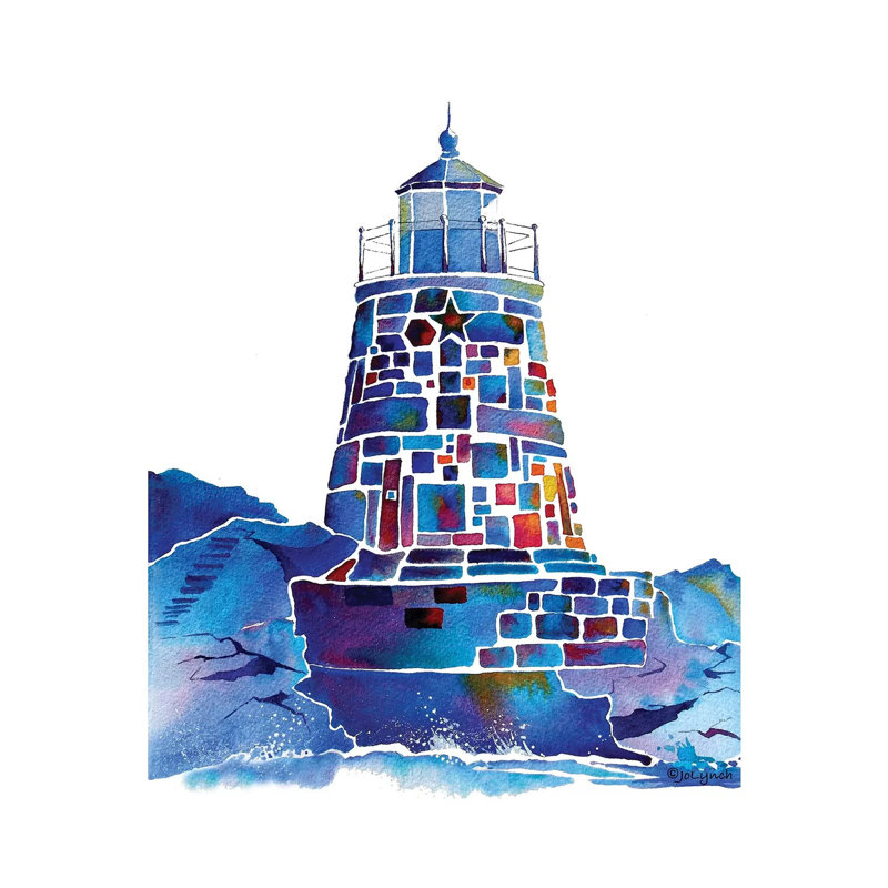 Castle Hill Newport Lighthouse by Jo Lynch - Wrapped Canvas Gallery-Wrapped Canvas Giclée, 45.72 cm H x 45.72 cm W