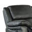 Fauteuil inclinable Larus, accoudoirs coussinés, similicuir noir Larus