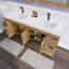 Meuble-lavabo double avec plateau en acrylique Amirea-1221299764