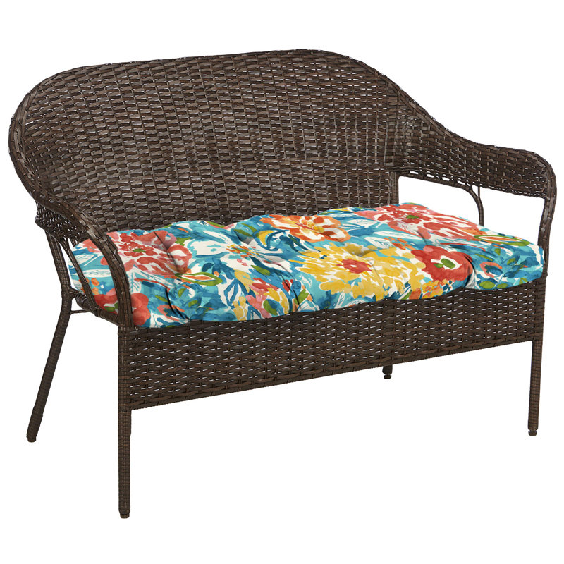 Outdoor Wicker Cushion Set for Bench and 2 Seats, Sun River Sky