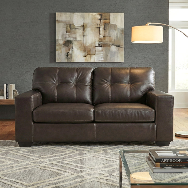 Causeuse en cuir Roundhill Furniture Holmes, Brun