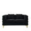 Assemblage noir 3 +, conception moderne simplifiée avec pieds métalliques, livraison rapide en entrepôt, capacité de siège de 250 lb, combinaison de 6 coussins inclus, fascination, livraison rapide, mousse