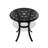 Cast Aluminum 3 Outdoor , Black Frame, Random Color Cushions For Cheerful Time, Stackable Chairs, Round Table With Umbrella Hole Patio Furniture Black, Outdoor, Protected, Socket