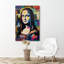 «Pop Urban Street Colorful Graffiti Monalisa», œuvre d'art sur toile encadrée classique-107907622-107907625