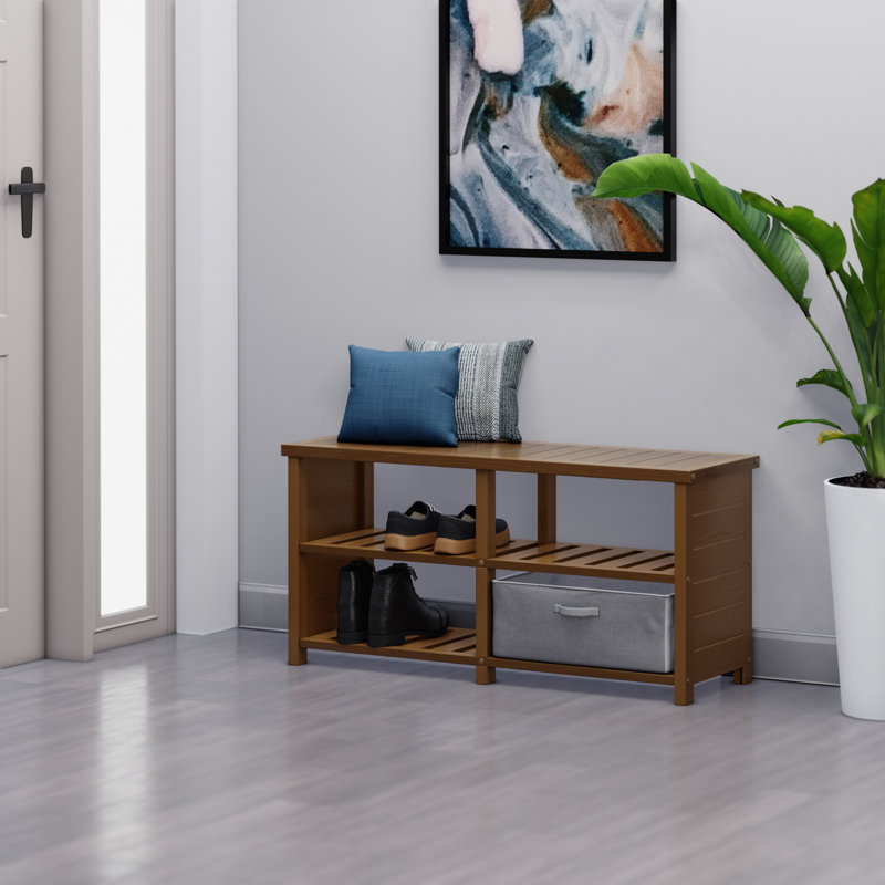 Solid Wood Storage Bench