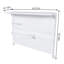 Panneau perforé de bureau avec support pour moniteur simple, 43 x 35 pouces, organisateur en acier au carbone blanc