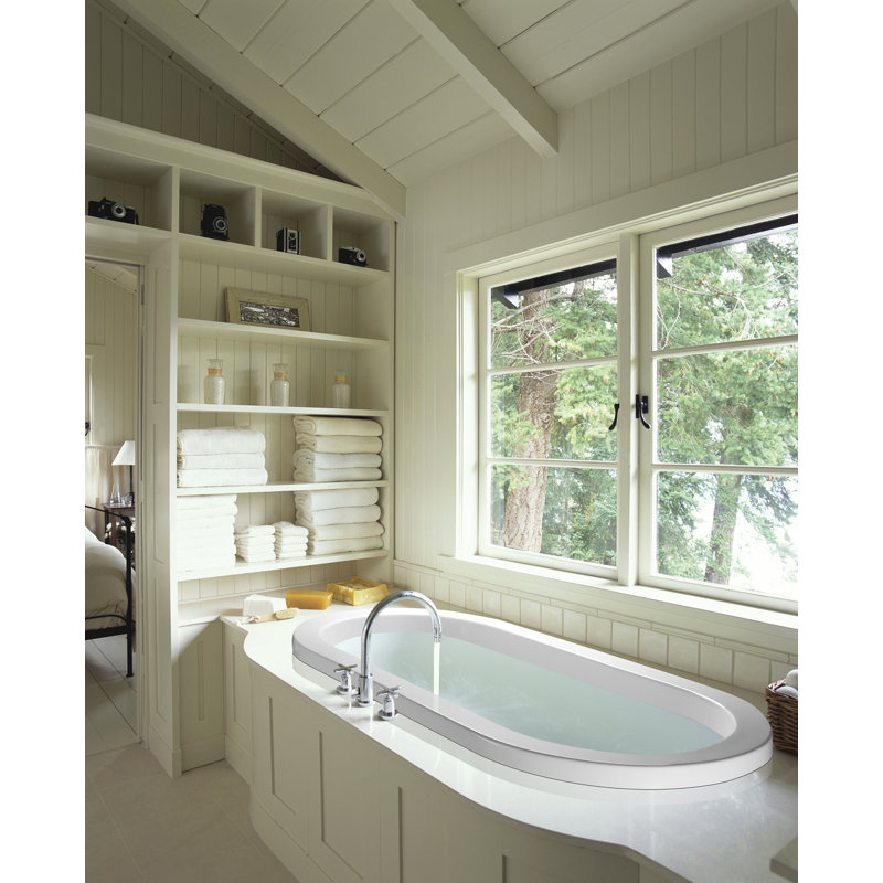 Baignoire encastrable 71,875 po MTI Solutions New Yorker 5, Blanc