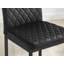 Kenesaw Luxury Breakfast Bar Stool in Quilted Design Velvet Black Leg - Modern Chic Kitchen-739694022