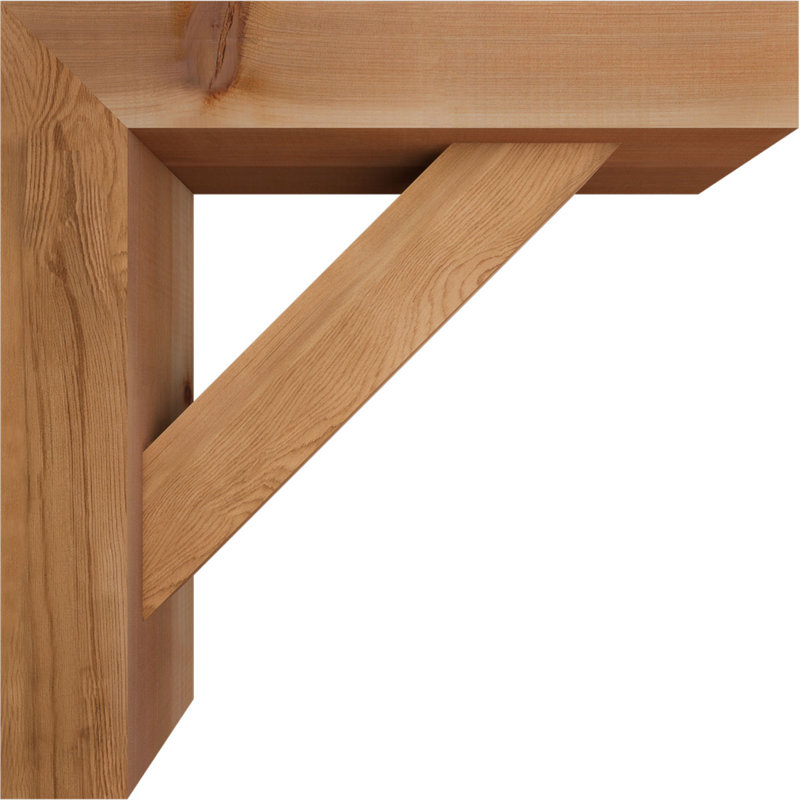 Support de bloc traditionnel avec entretoise décalée, 22 X 22, Cèdre rouge occidental de l 5 1/2 po (lisse)