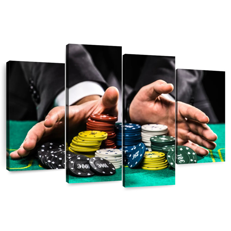 Senne All In Poker, H 22 po x l 36 po