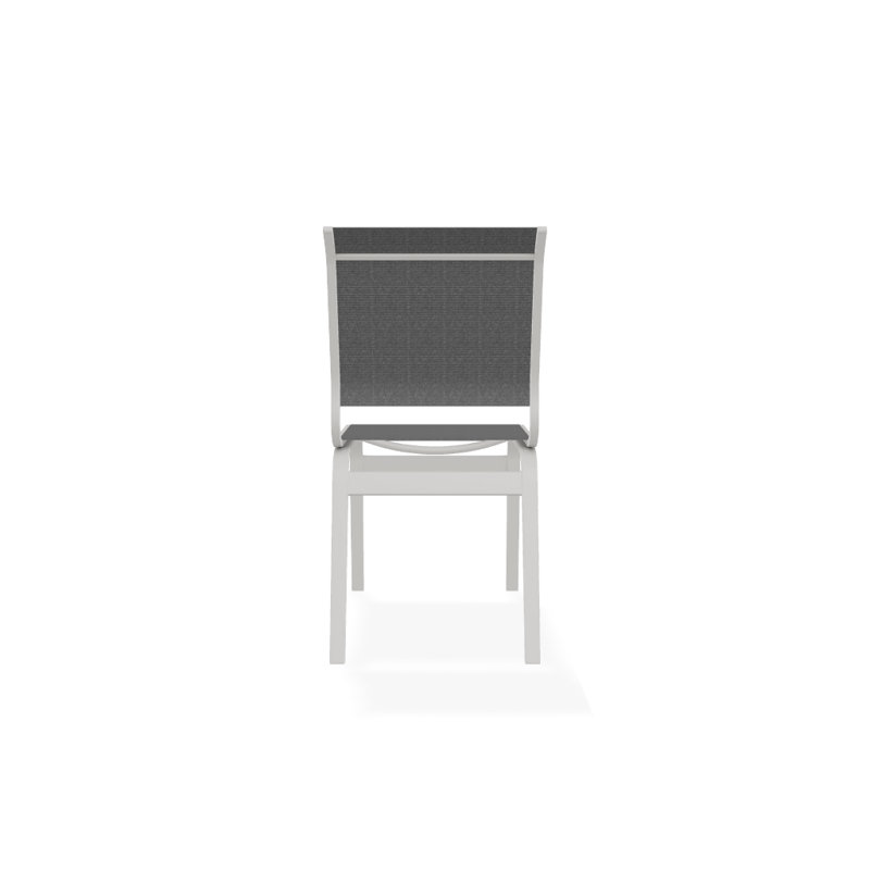 Chaise d'appoint de salle à manger Hiraku, Titane Sunbrella®, Neige texturée