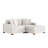 3 - Piece Upholstered Beige Corduroy Modular Sectional Sofa with Pillow Back and Removable Ottoman-87307126-87307144
