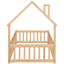 Tête de lit simple en forme de maison avec clôture en bois de pin pour une chambre de qualité-602155242