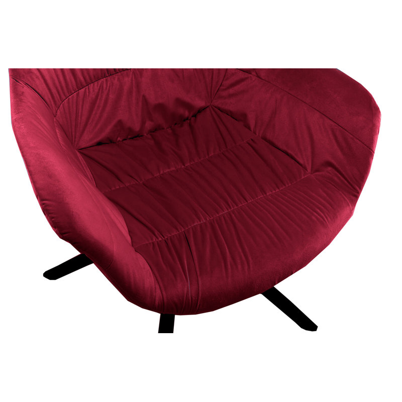 Aiden Upholstered Swivel Armchair, Red