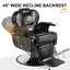 Fauteuil de barbier à hauteur réglable noir