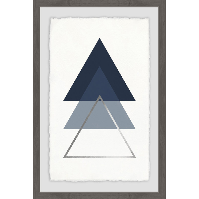 Blue Ascension III - Single Picture Frame Painting, 46cm H x 30cm W x 4cm D