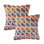 Boho Multicolor Geometric Canndm Handmade Throw Pillow Set of 2