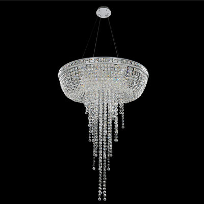 Cascata 8 LT Chrome/Clear Chandelier Allegri