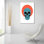  'Blue Skull' by Balazs Solti Acrylic Glass Wall Art, 24" x 36"