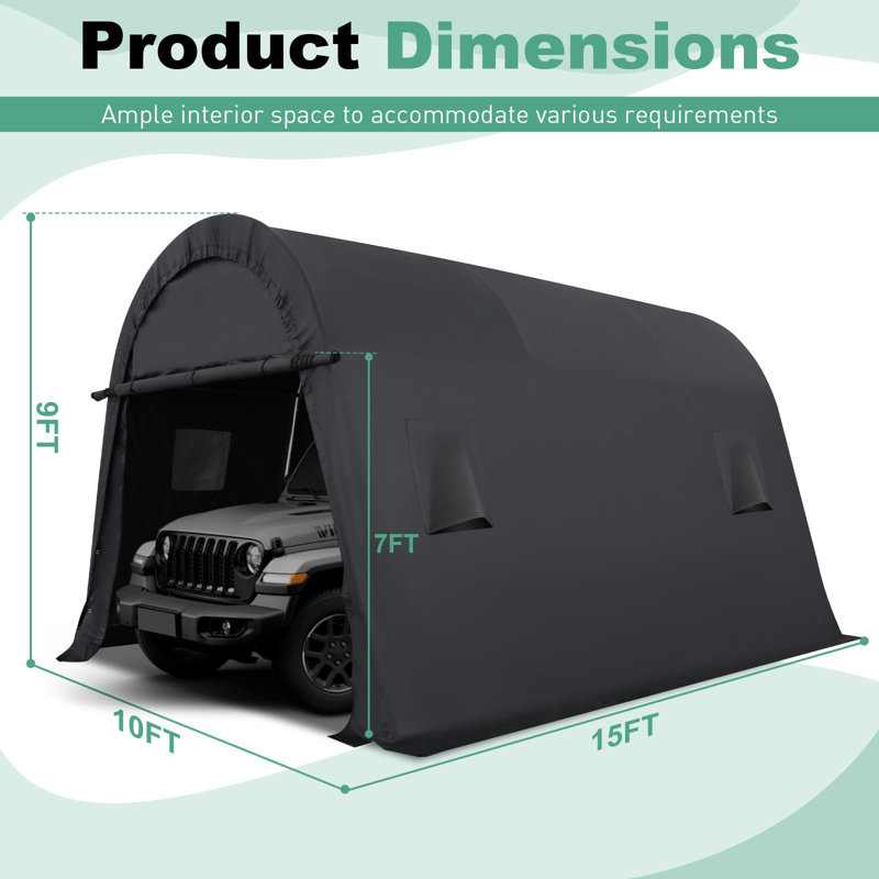 Auvent portatif 10 x 10, H 108 po x l 177 po x P 118 po