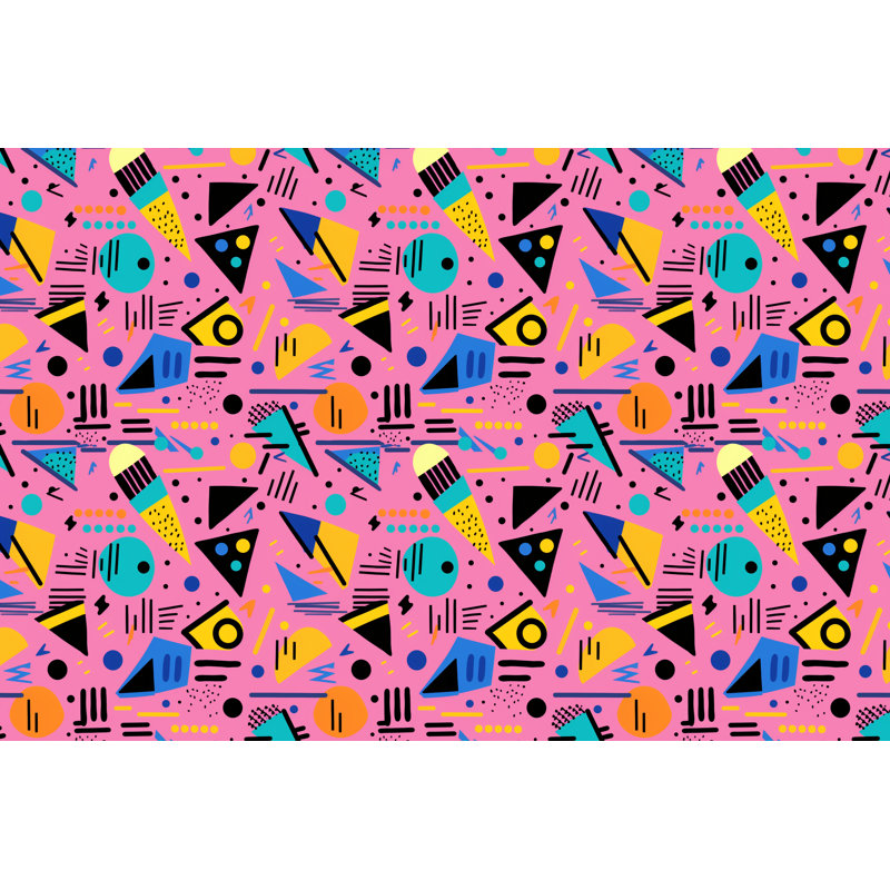 Terresia Abstract Shower Curtain, H 93 po x l 70 po
