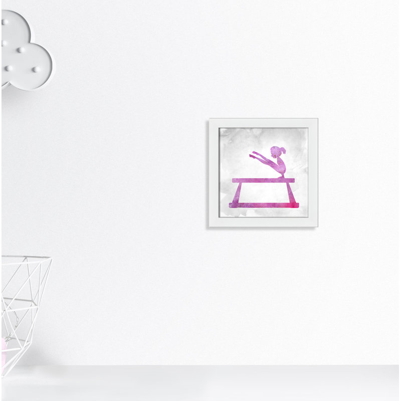 Gymnastique 3, impression sur papier, H 12 po x l 12 po x P 0,63 po, Cadre blanc
